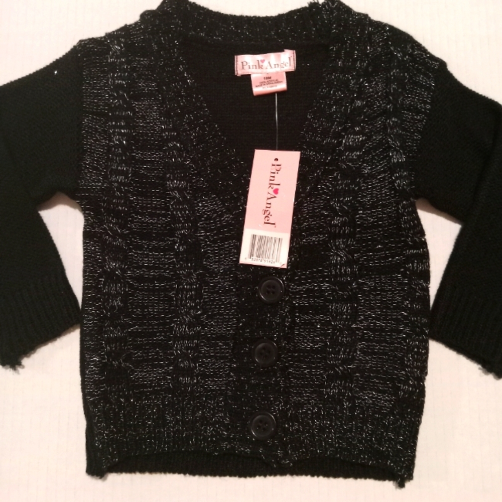 Girls black and silver sweater Size 18 months